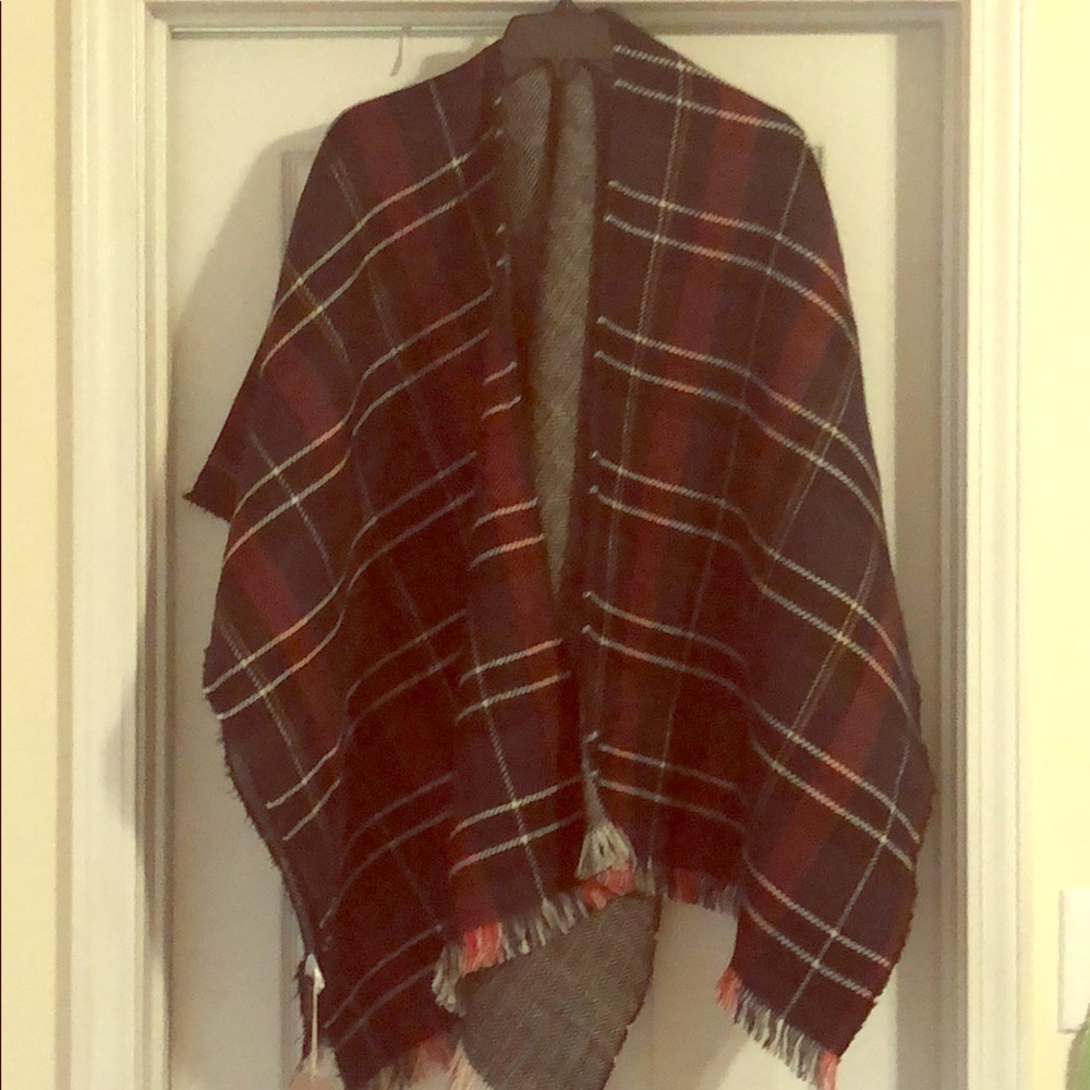 Cozy Basha Openfront Plaid Wrap